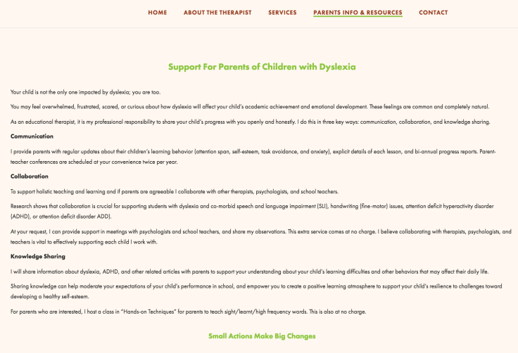 Dyslexia support for parents Singapore